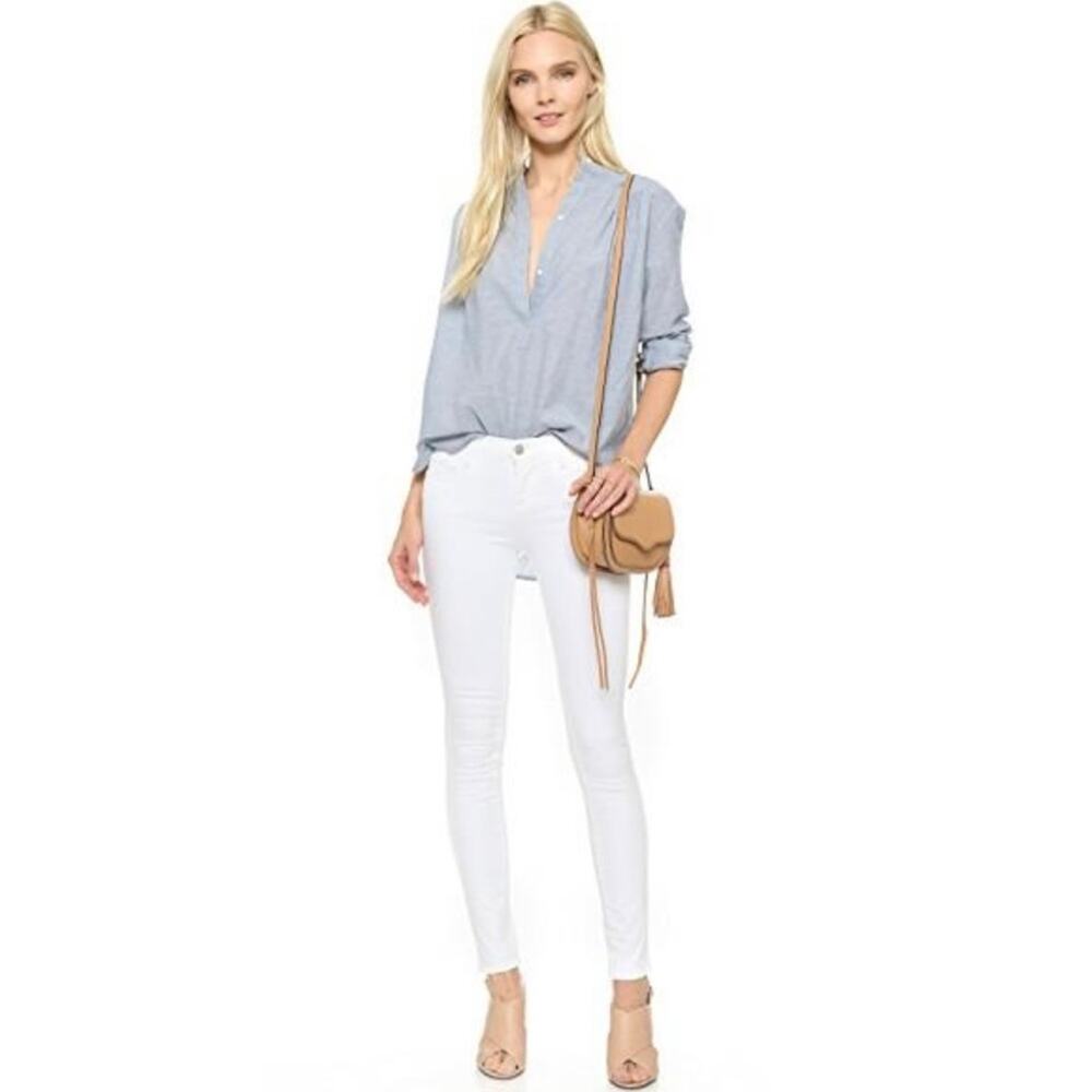 J Brand Mid-Rise Skinny Cropped Ankle White Summer Jeans, Women's Size 26